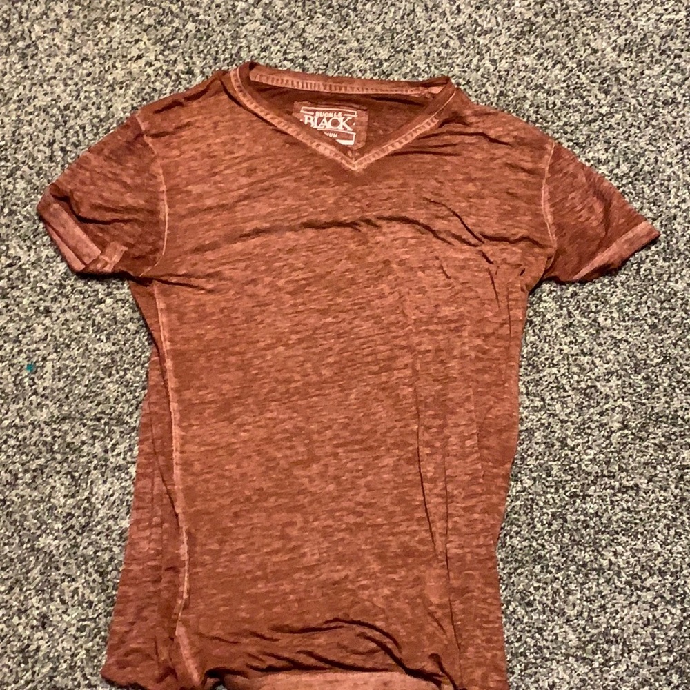 Buckle Black V-Neck Tee Shirt